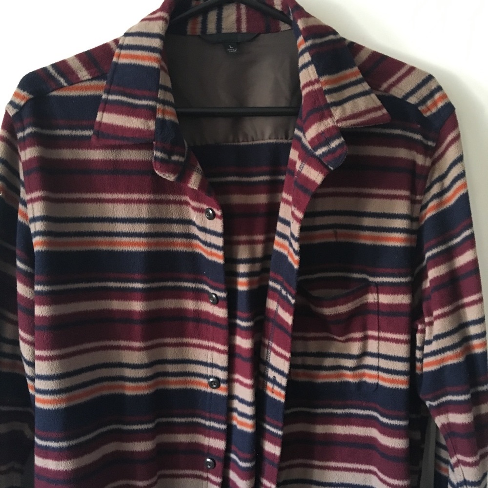 Uniqlo striped fleece shirt - Picture 2 of 5